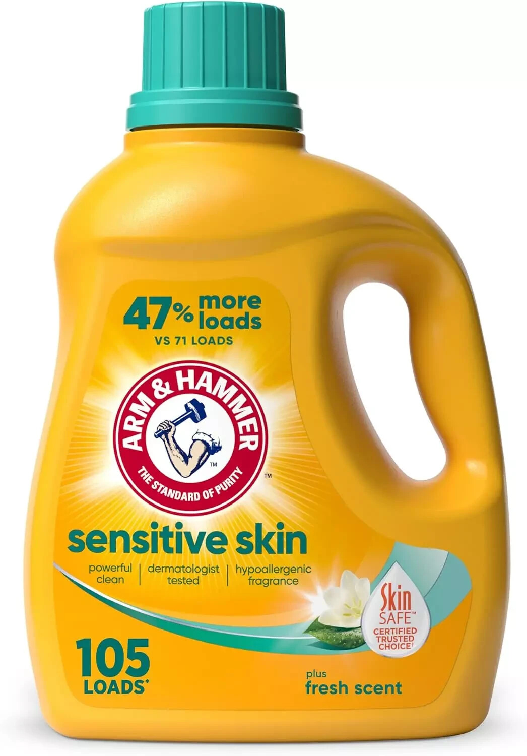 Arm & Hammer Sensitive Skin plus Fresh Scent, 105 Loads Liquid Laundry Detergent