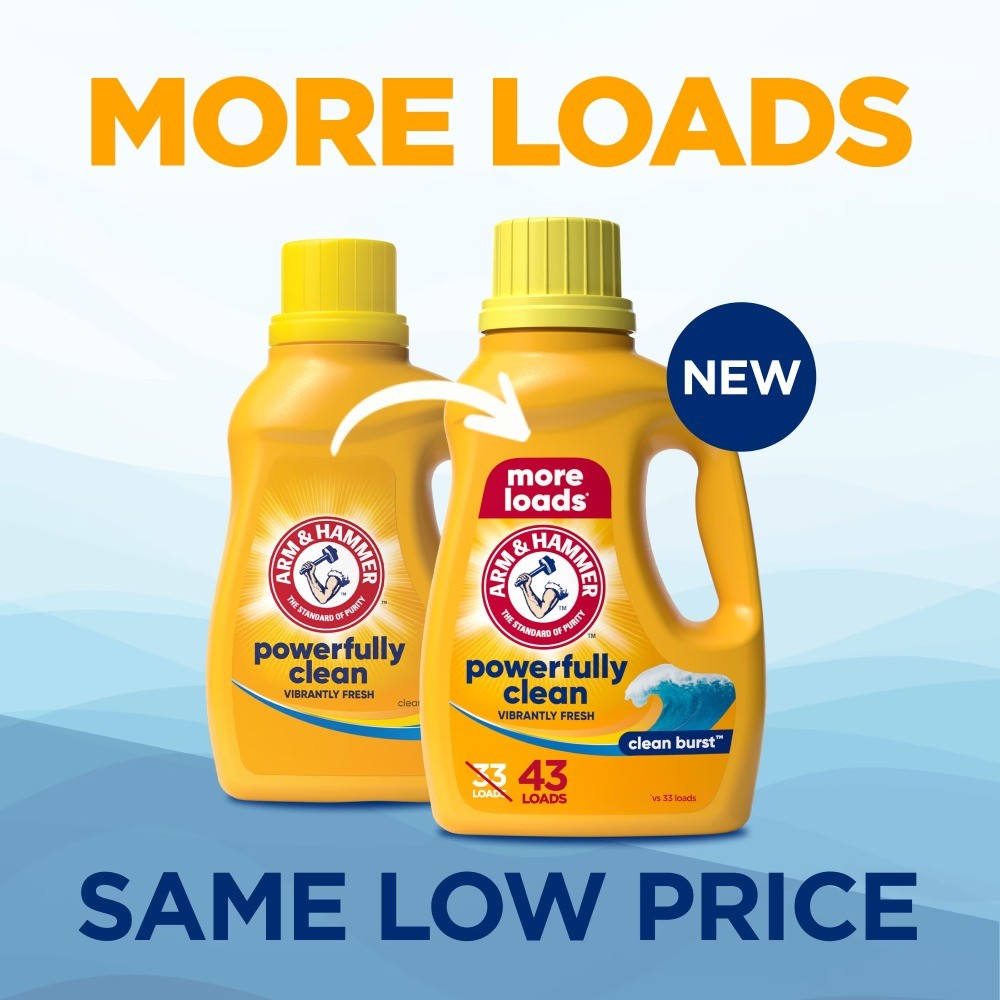 Laundry Detergent Liquid, Clean Burst, 10 Extra Loads, 43 fl oz, 43 Loads