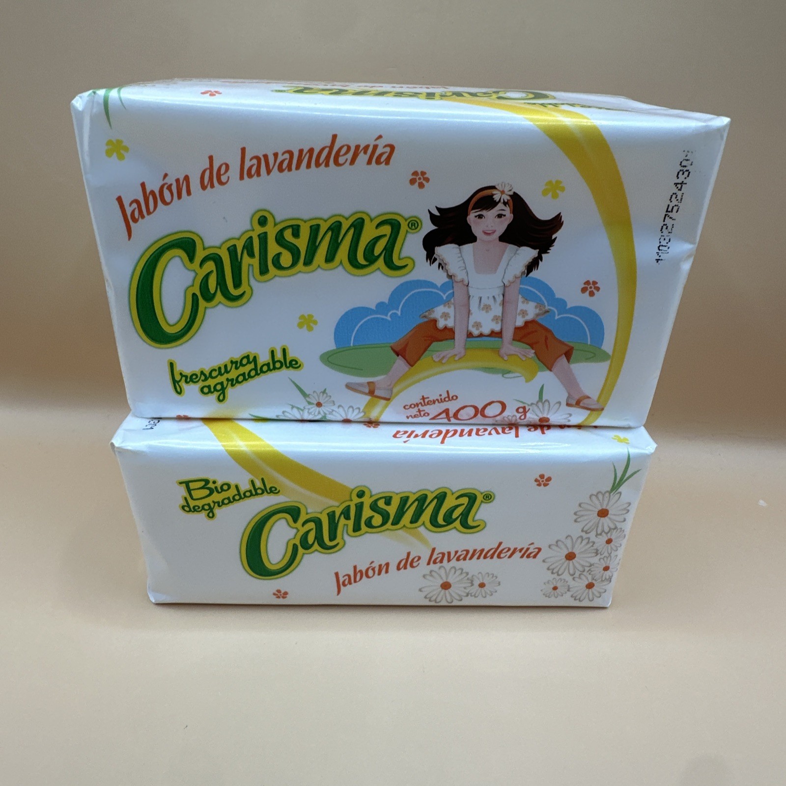 2pack Of Jabón De Lavandería Carisma Frescura Agradable 400g Each