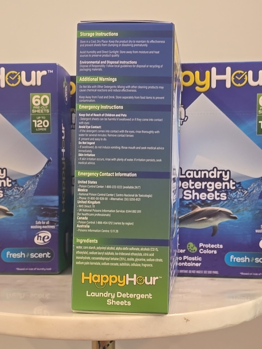 Happy Hour Laundry Detergent Sheets Eco Friendly Color Safe 300 Sheets 600 Loads
