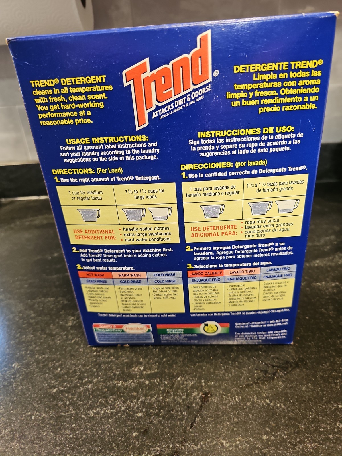Vintage Trend Laundry Detergent Powder Fresh Clean Scent 22 oz