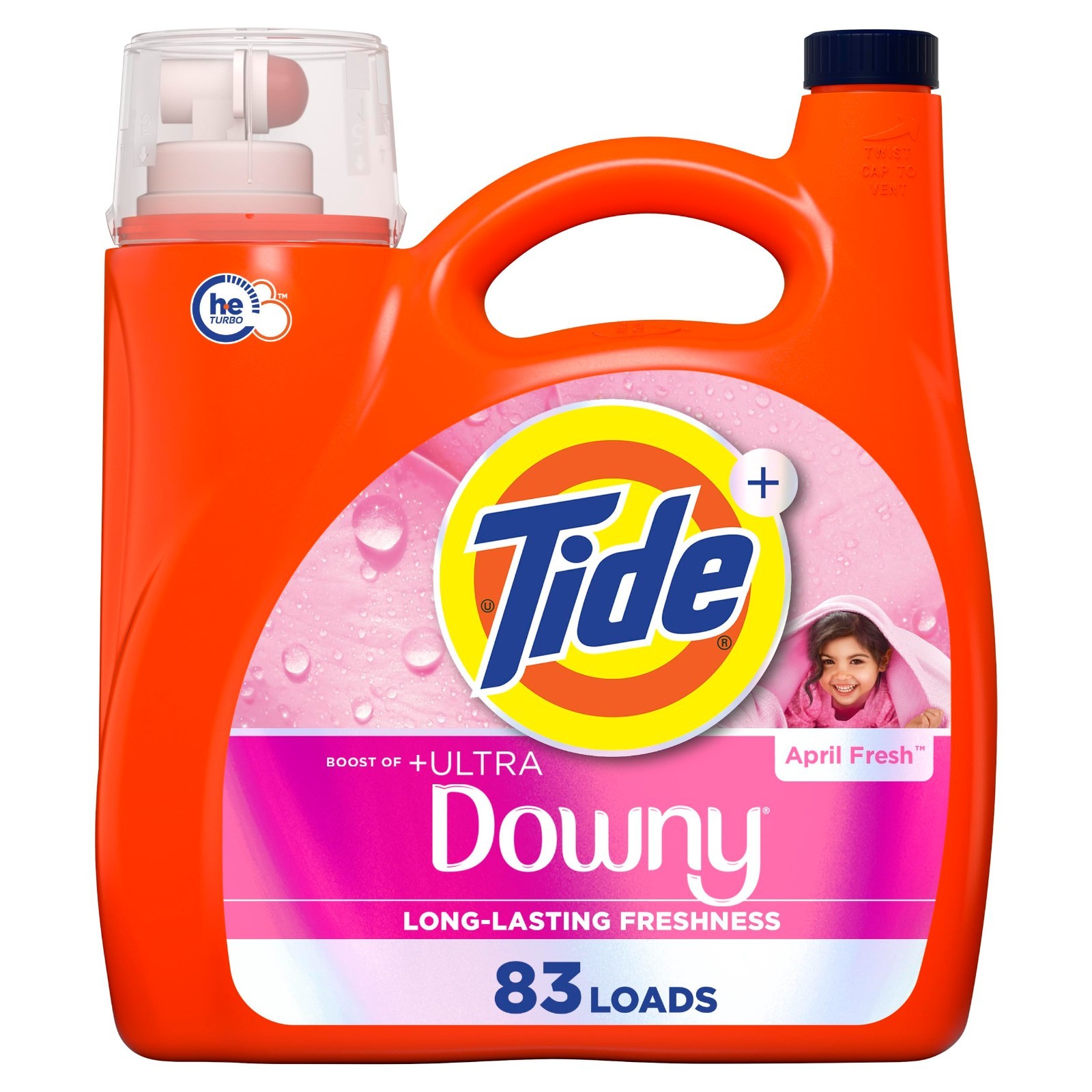 Tide Plus Boost of Ultra Downy Liquid Laundry Detergent, 117 fl oz, 83 Loads