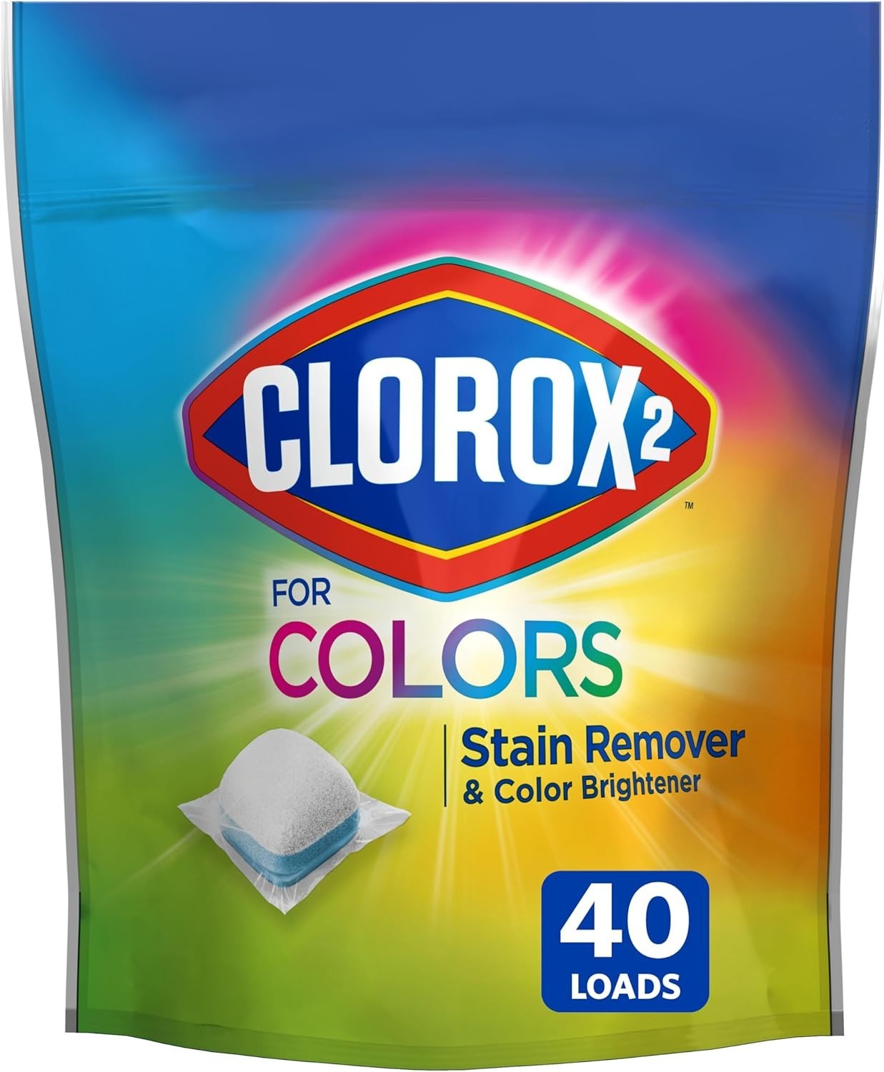 Concentrated Stain Remover & Color Brightener, 40 Count – Effortless Freshness