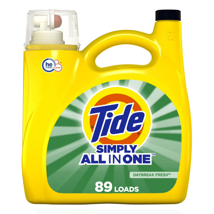 4 Pack Tide Simply Laundry Detergent Liquid, Daybreak Fresh, 117 fl oz Pk