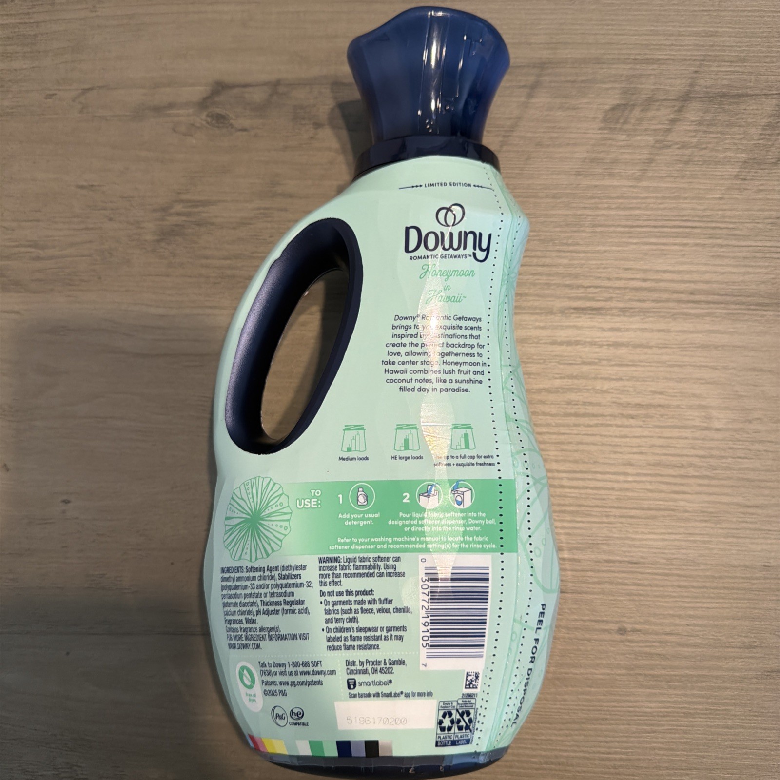 Downy Romantic Getaways Honeymoon In Hawaii Limited Edition Fabric Softener 38oz