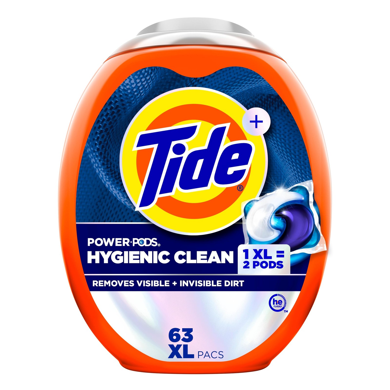 Tide Hygienic Clean Power PODS Laundry Detergent Pacs, 63 Count (Pack of 1)