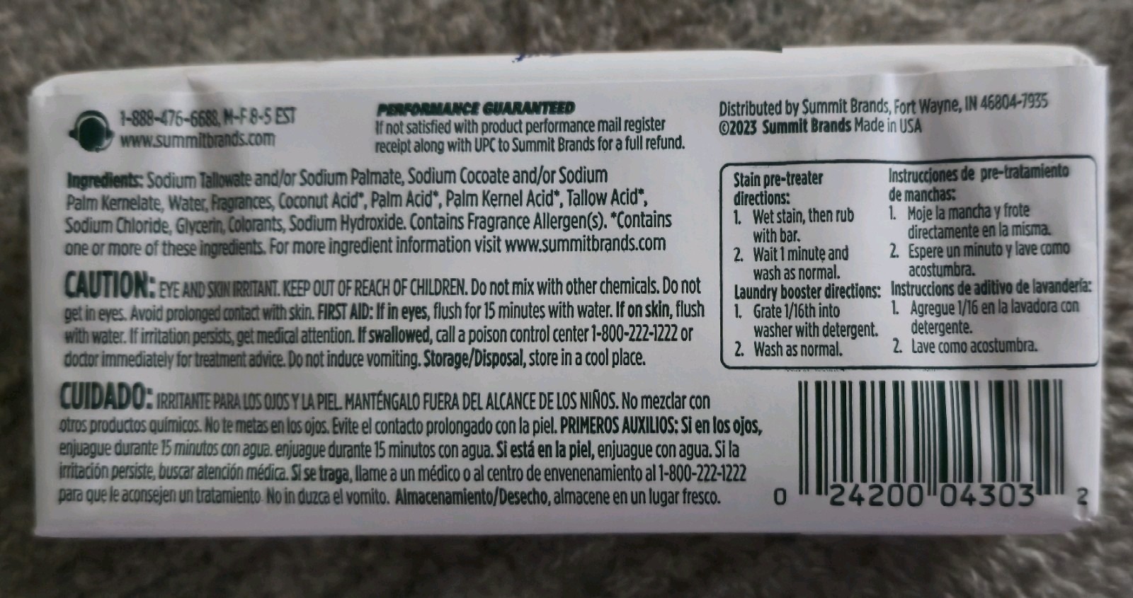 4 Brand New Purex/Zout FELS NAPTHA 5 Oz Bars FAST FREE SHIP!