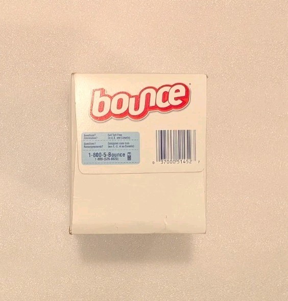 New! Bounce Free & Gentle dryer sheets 250 count box, no perfume, Derm tested