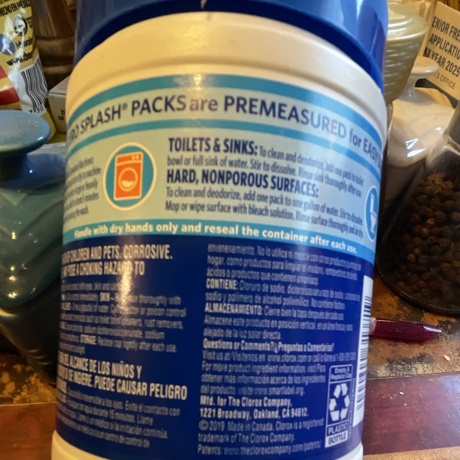 Clorox Zero Splash Bleach Packs, Premeasured Tablet, 12 Count, Multi-Surface