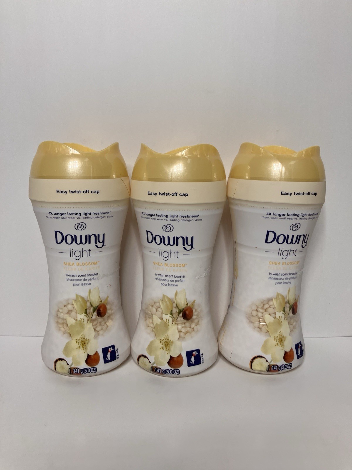 Downy Light Shea Blossom (Lot Of 3) 5.0 oz In Wash Scent Booster Fresh Scent