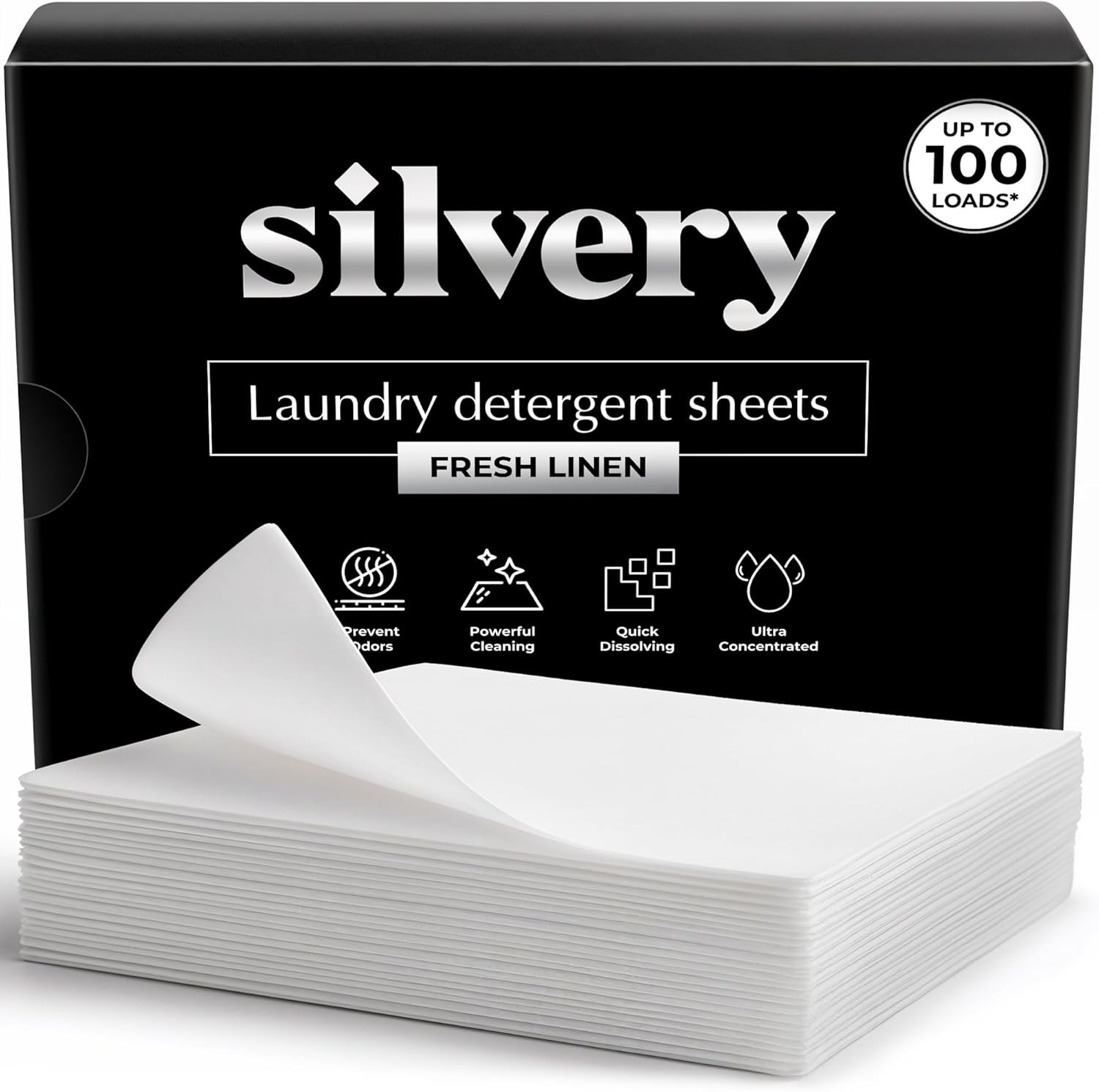 Laundry Detergent Sheets 100 Loads Ultra-Concentrated Eco-Friendly Washing
