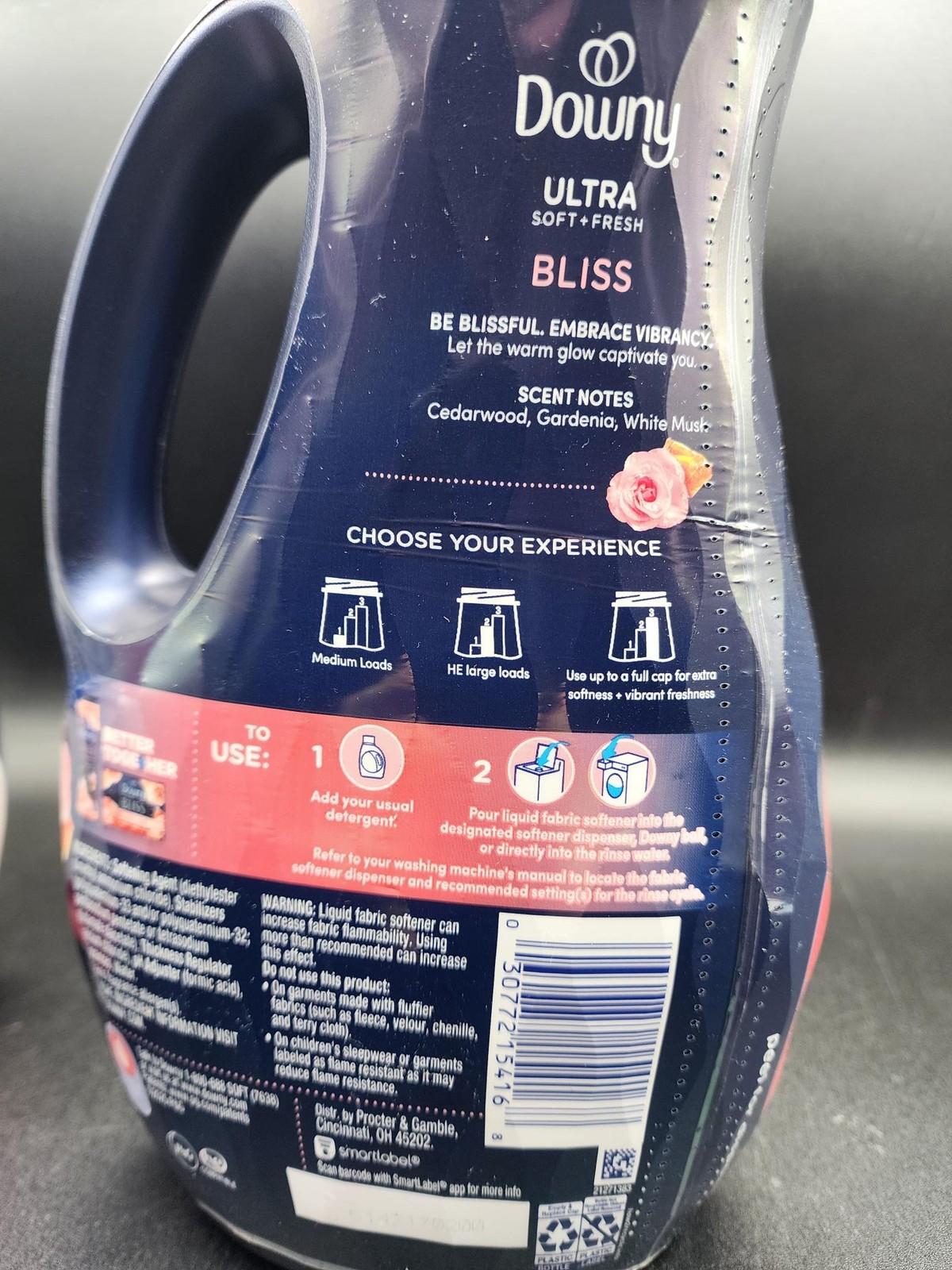 2 Downy ULTRA BLISS Sparking Amber & Rose Fabric Conditioner Softener 38 oz Ea