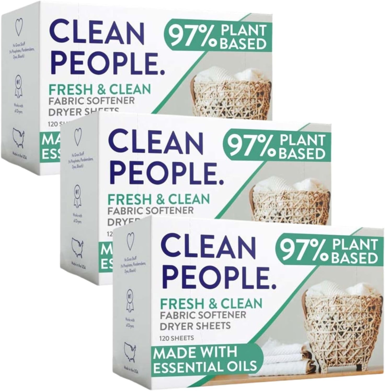 360 Count Fabric Softener Sheets – Eco-Friendly & Softening Fresh Scent
