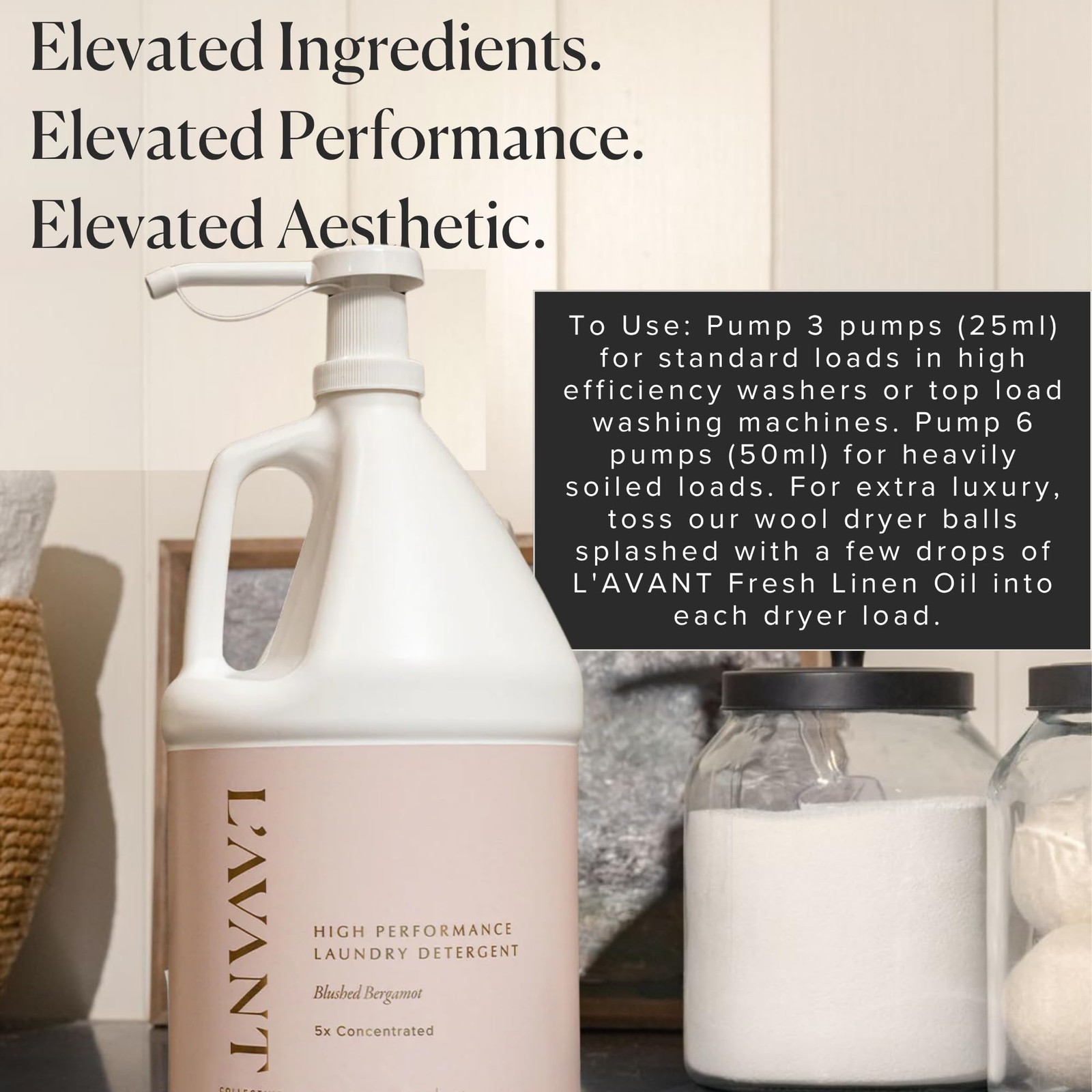 Luxury Laundry Detergent | Bulk 1 Gallon | Blushed Bergamot | Natural Non-Tox…