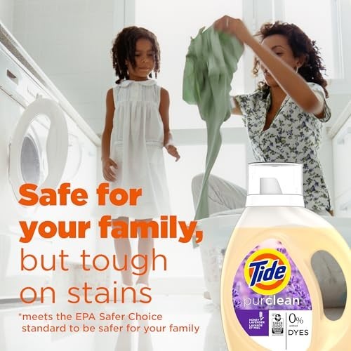 Tide Purclean Liquid Laundry Detergent Honey Lavender 63 fl oz Plant Based