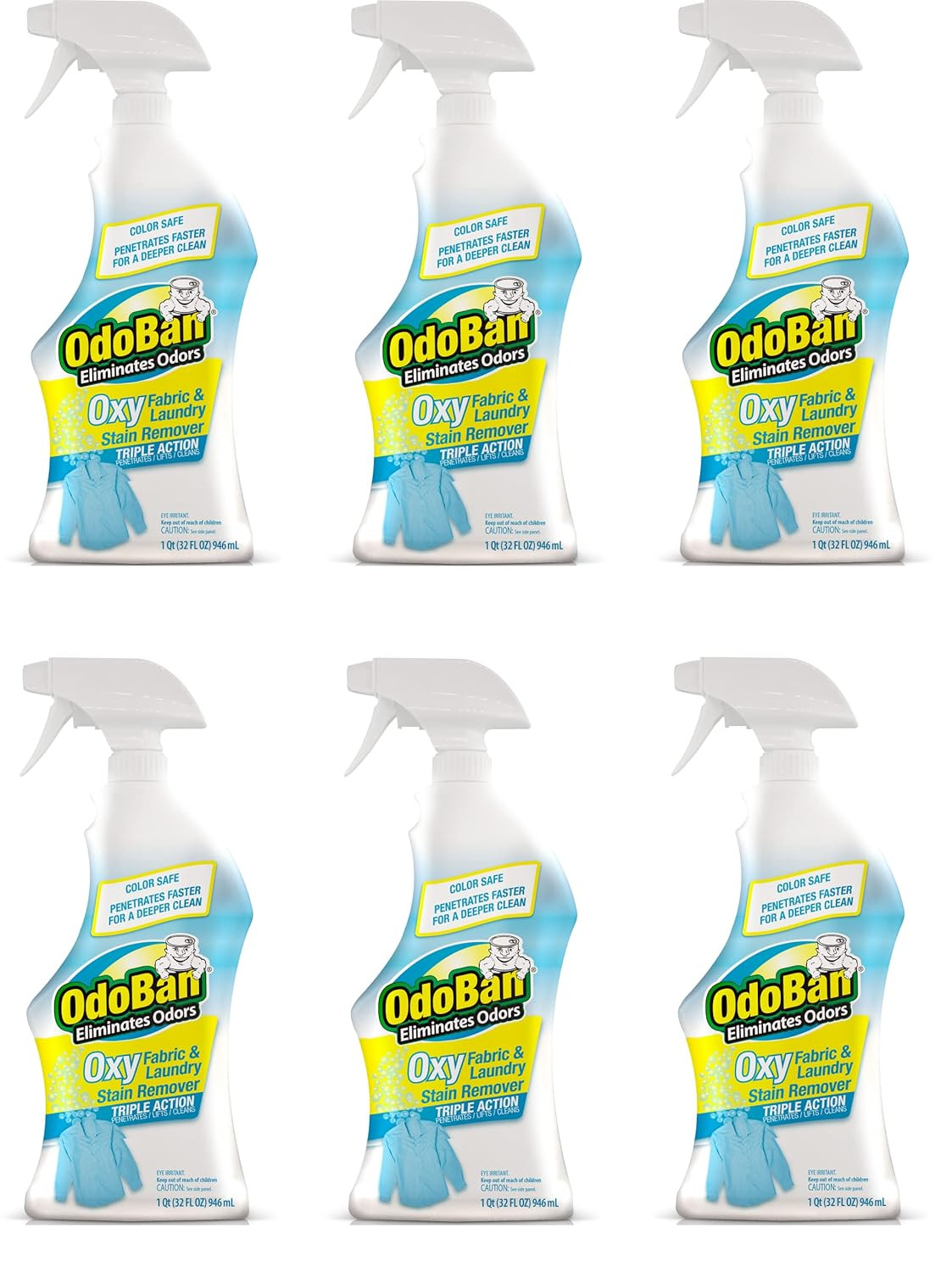Ready-To-Use Oxy Fabric and Laundry Stain Remover, Triple Action Stain Eliminato