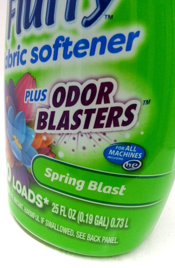 (LOT 6) xtranice’n Fluffy Liquid Fabric Softener Spring Blast 25 oz Ea=180 Loads