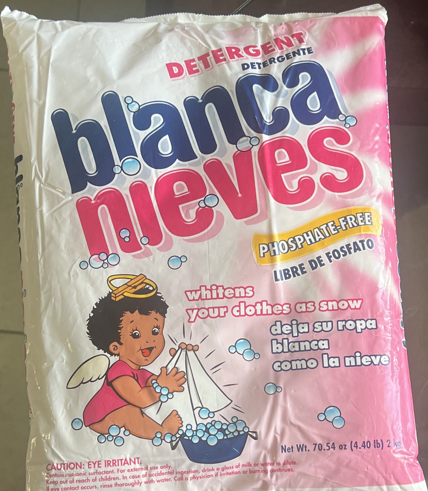 Blanca Nieves Phosphate-Free Powder Laundry Detergent 2 kg Optical Brightener