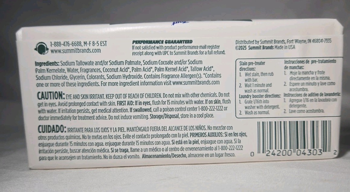 Zout Fels-Naptha Laundry Bar & Stain Remover Soap, 5 oz Made In USA