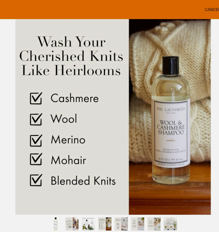 x2 Wool & Cashmere Shampoo 62 Loads Concentrated Liquid Laundry Detergent Cedar