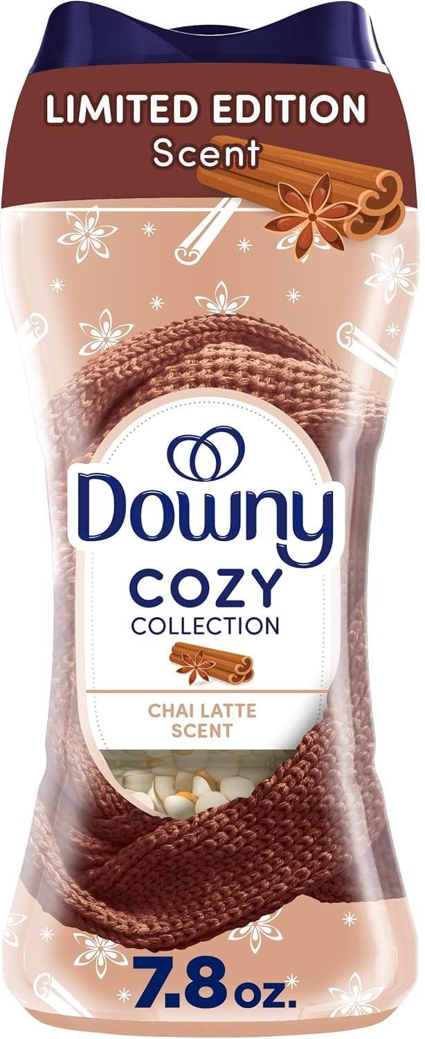 Downy Cozy Collection In-wash Laundry Scent Booster Beads, Chai Latte Scent, 7.8