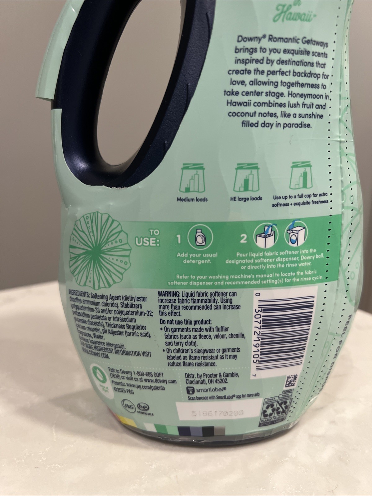 Downy Romantic Getaways Honeymoon In Hawaii Limited Edition Fabric Softener 38oz