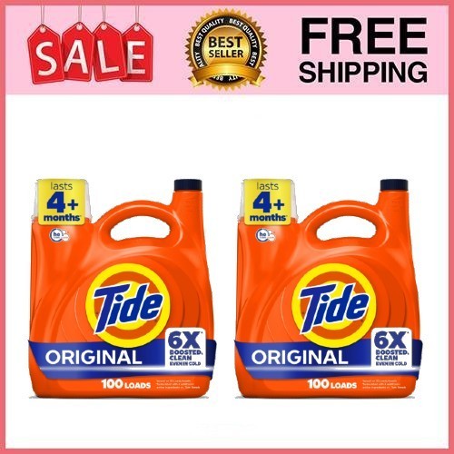 2 Pack Laundry Detergent Liquid w Cleaning Power, Original Scent, 125 fl oz Pk