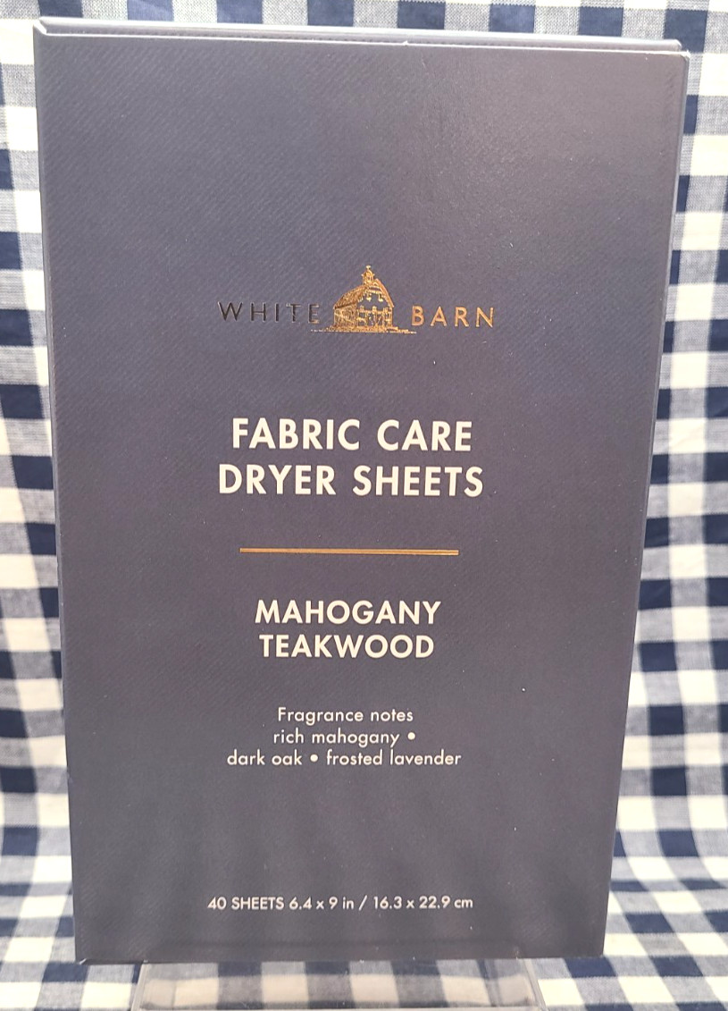 NEW Mahogany Teakwood Fabric Care Dryer Sheets 40 ct Bath & Body Works