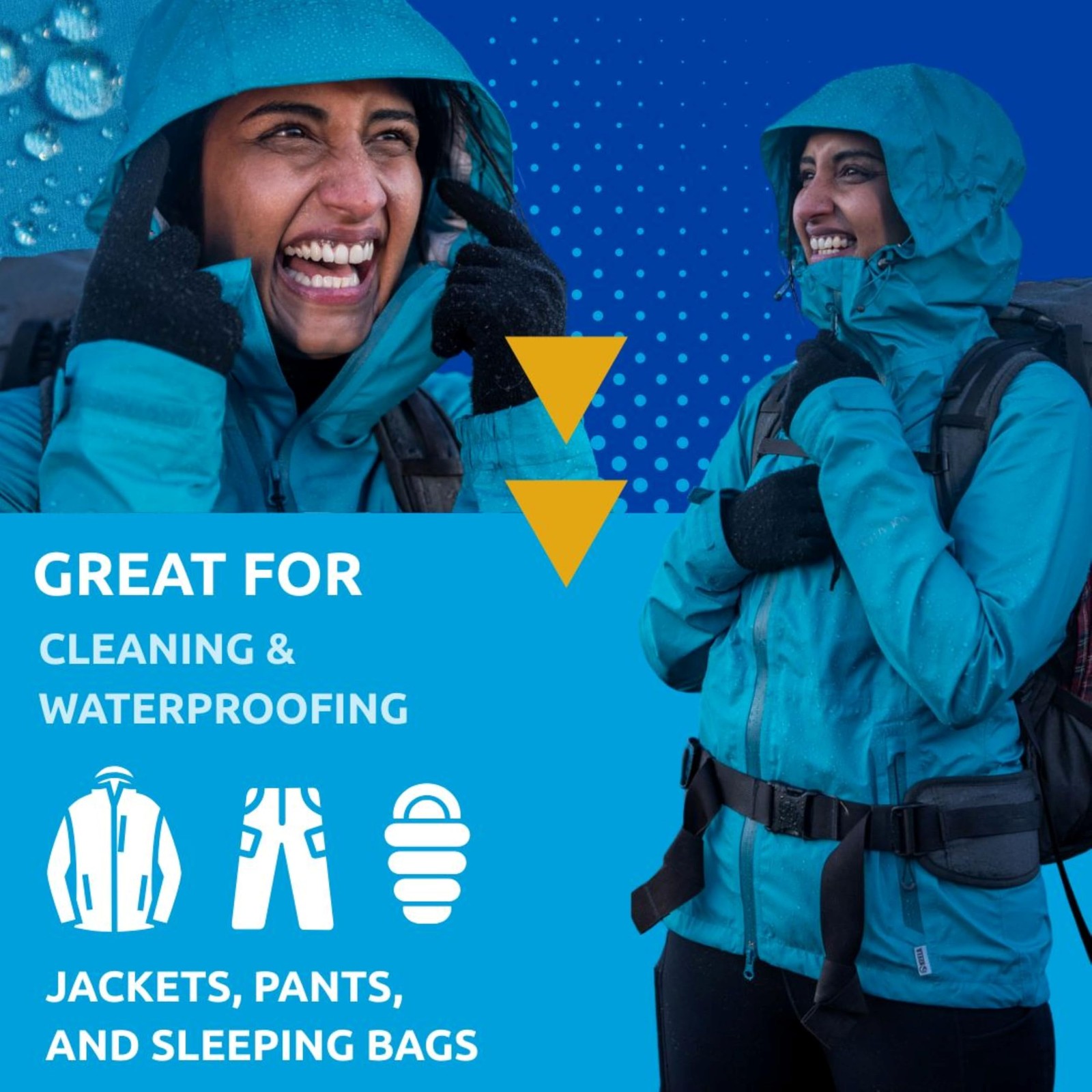 Nikwax Hardshell Cleaning & Waterproofing Duo-Pack 300ml Cleans and Restores