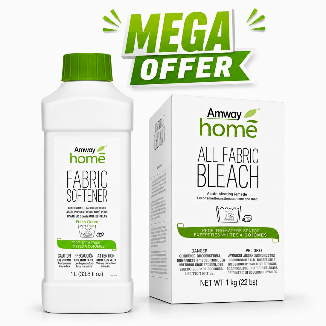 Amway Home Fabric Softener Liquid, Concentrated, Fresh Green, 1 L (33.8 fl oz)
