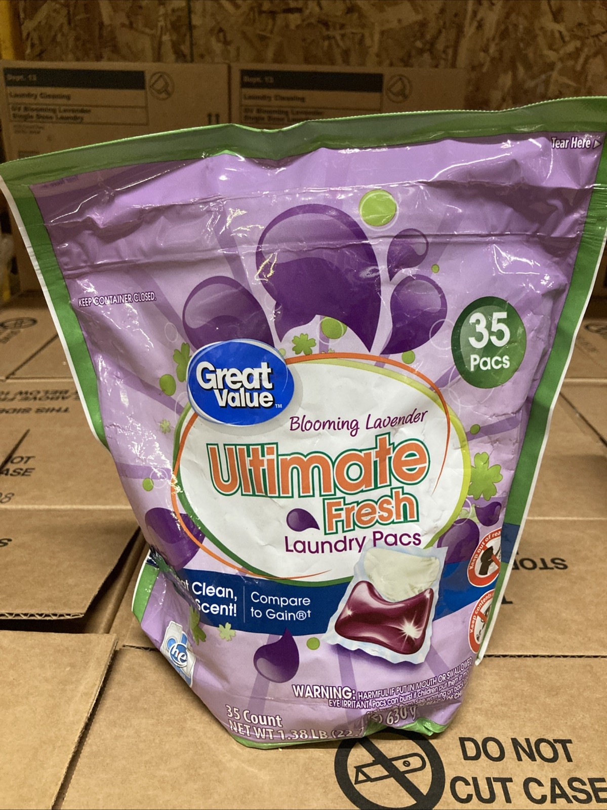 Great Value Ultimate Fresh Laundry Pods 35 Ct Blooming Lavender