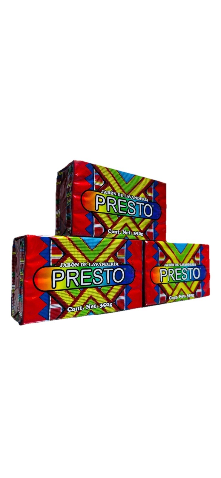 6 PACK PRESTO JABON EN BARRA ROPA LAUNDRY BAR DETERGENTE SOAP 350g each