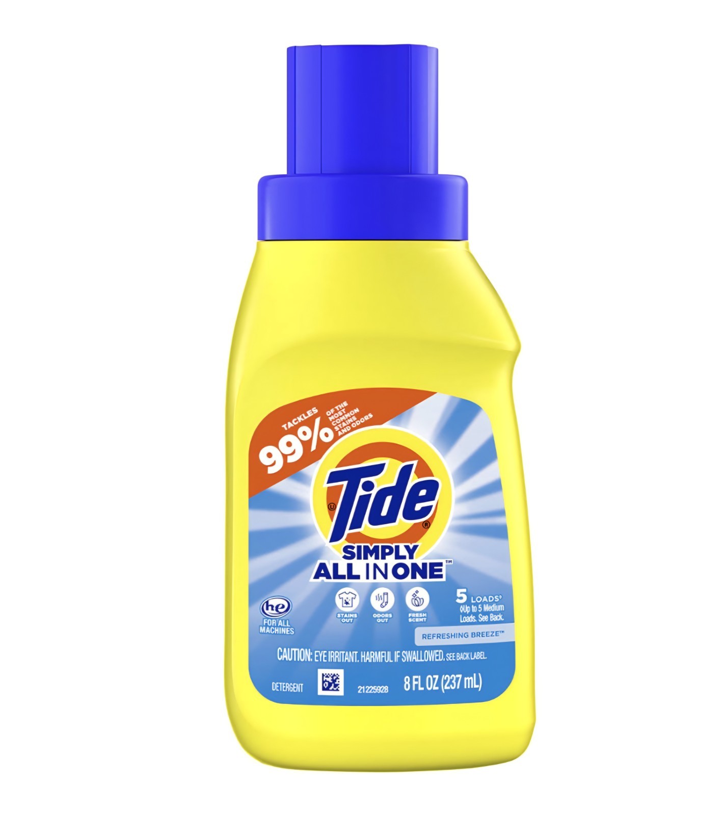Ɣ TIDE SIMPLY (8 Fl Oz.) 🟡🫧 ●ALL IN ONE● 🟡🫧 ≈Refreshing Breeze≈ Detergent.