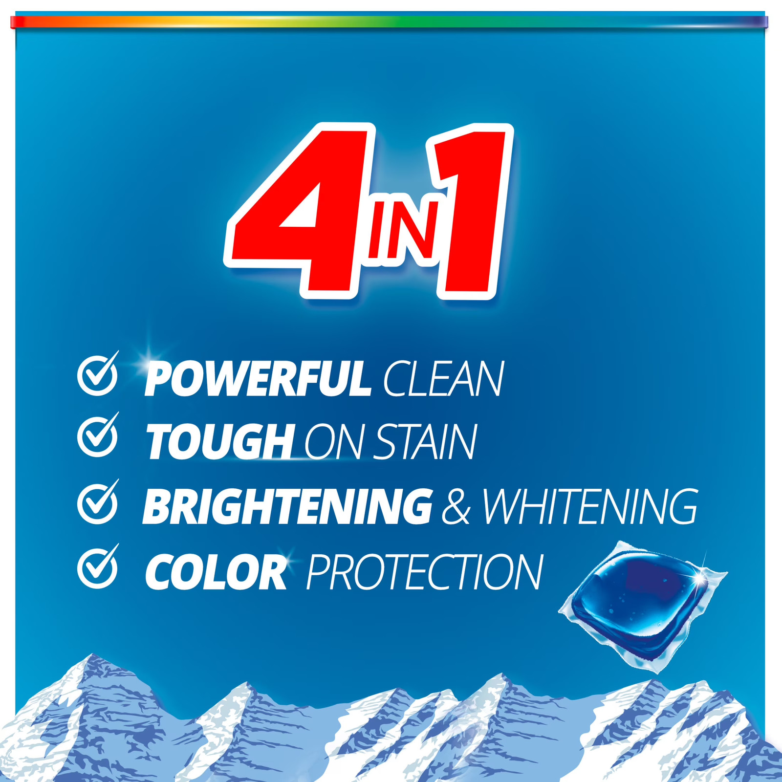 Laundry Detergent Pacs, Fresh Mountain Breeze, 66 count
