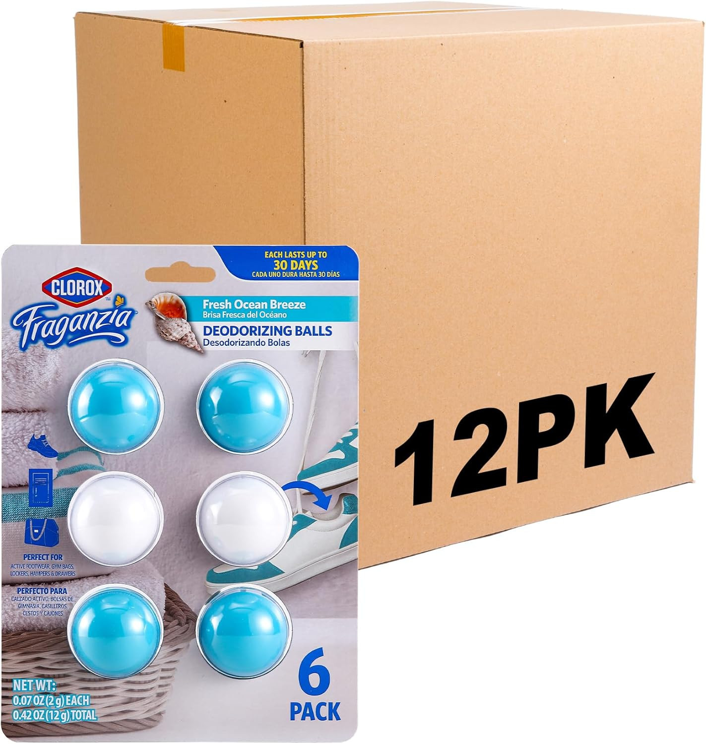 Fraganzia Deodorizing Balls for Shoes and Small Spaces