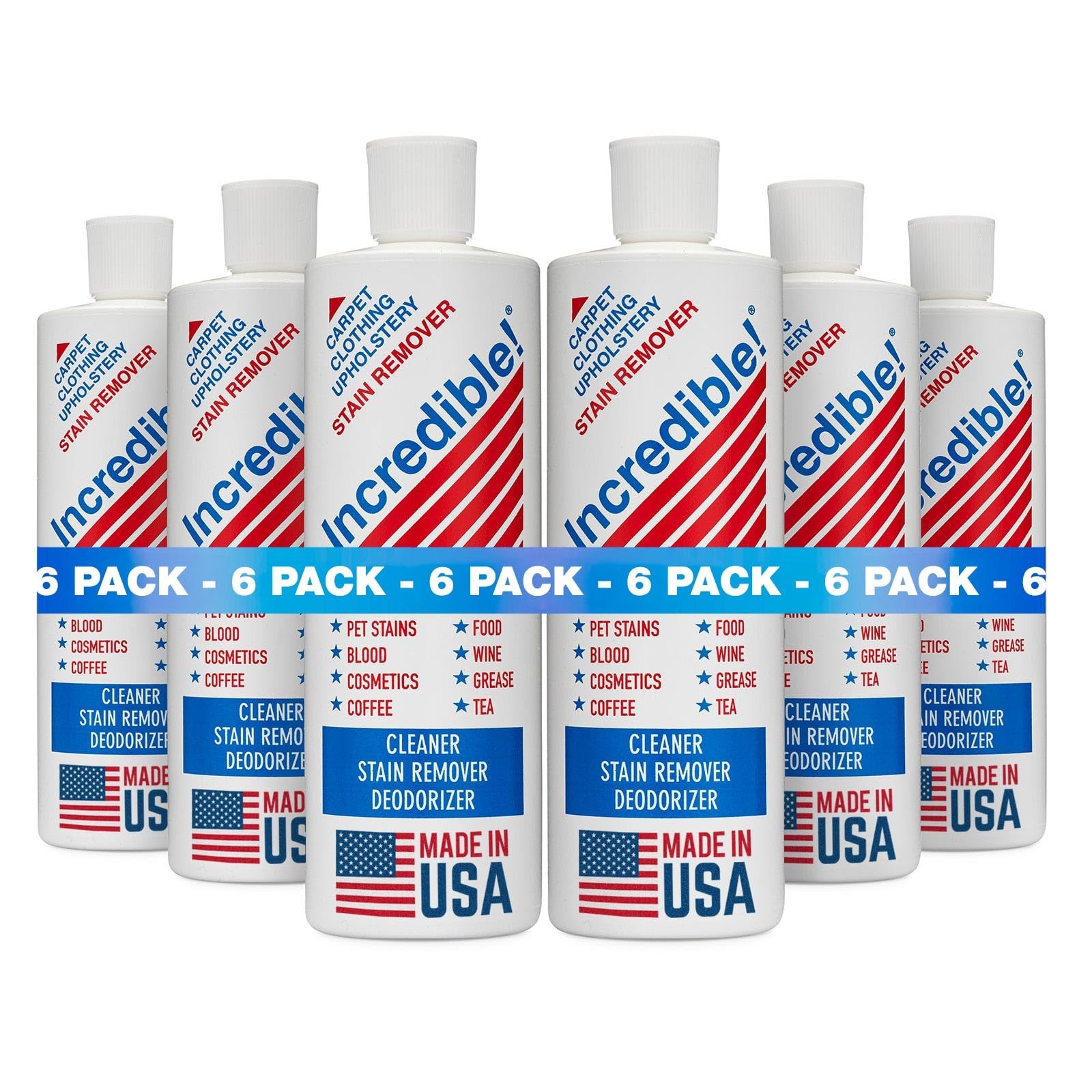 INCREDIBLE! Stain Remover – Commercial Pack Quantity, 16 Fl Oz (Pack of 6)