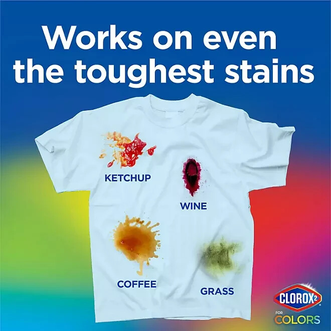Clorox 2 Free & Clear Sensitive Skin Stain Remover 90 loads 112.8 floz x 2