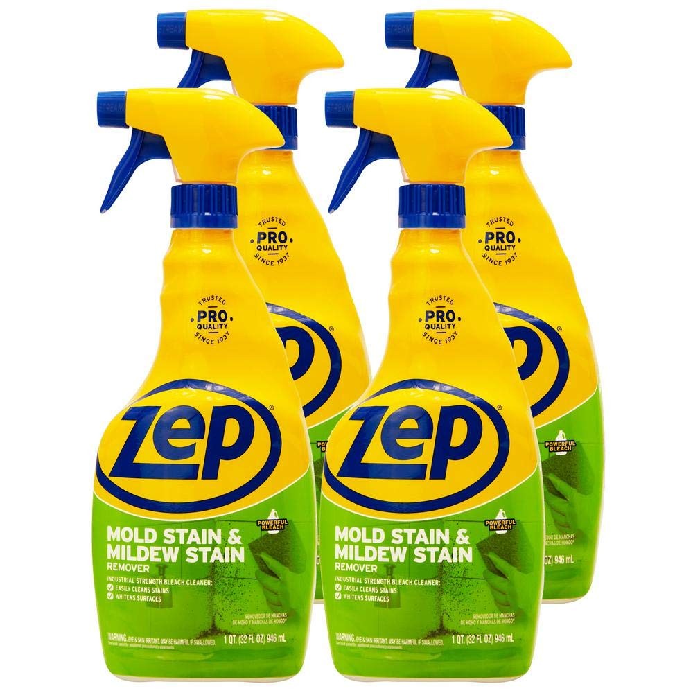 Zep Mold Stain and Mildew Remover – 32 oz (Pack of 32 Fl Oz 4)