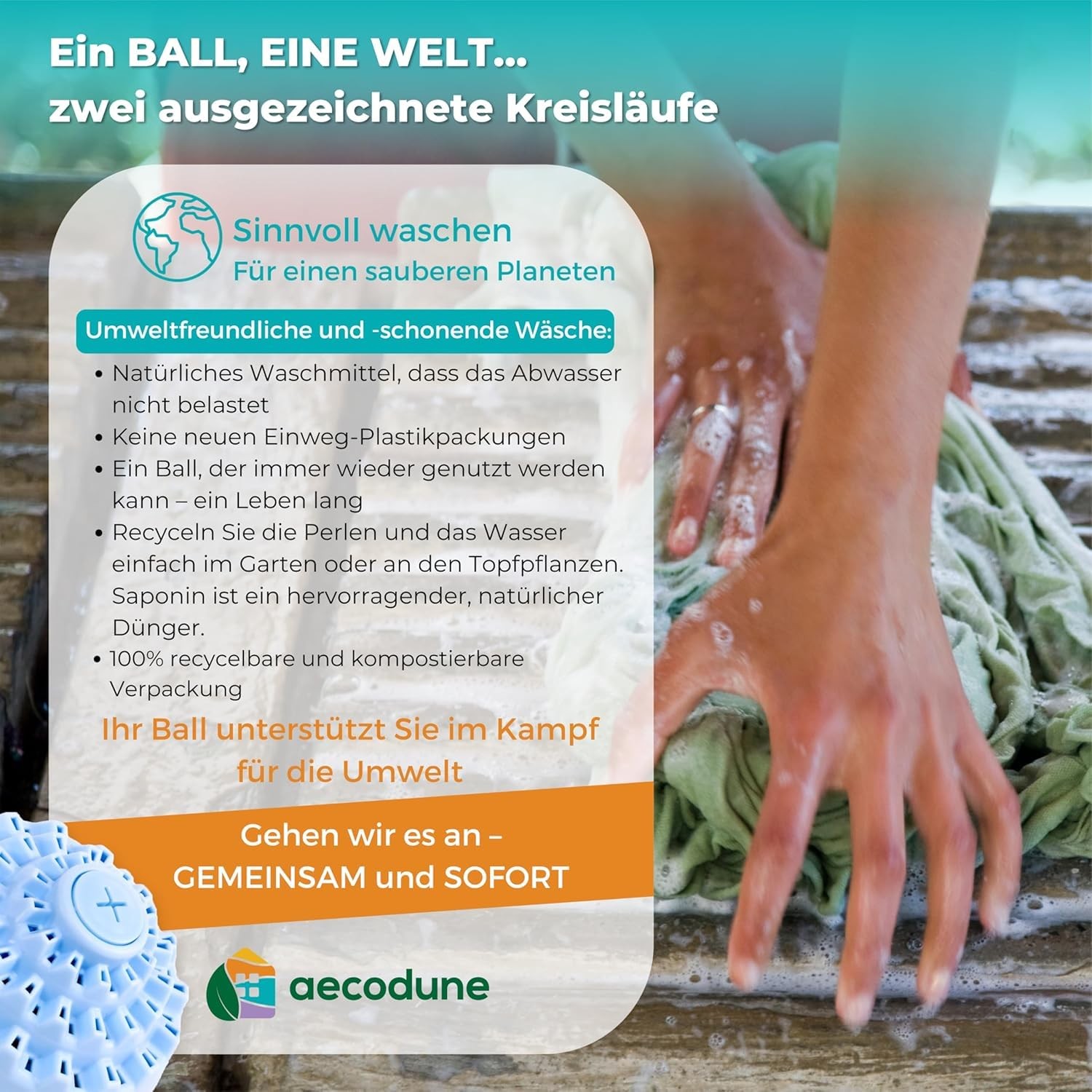 2 Year Wash With Refill For Eco Wash Ball 240 Washes Natural…