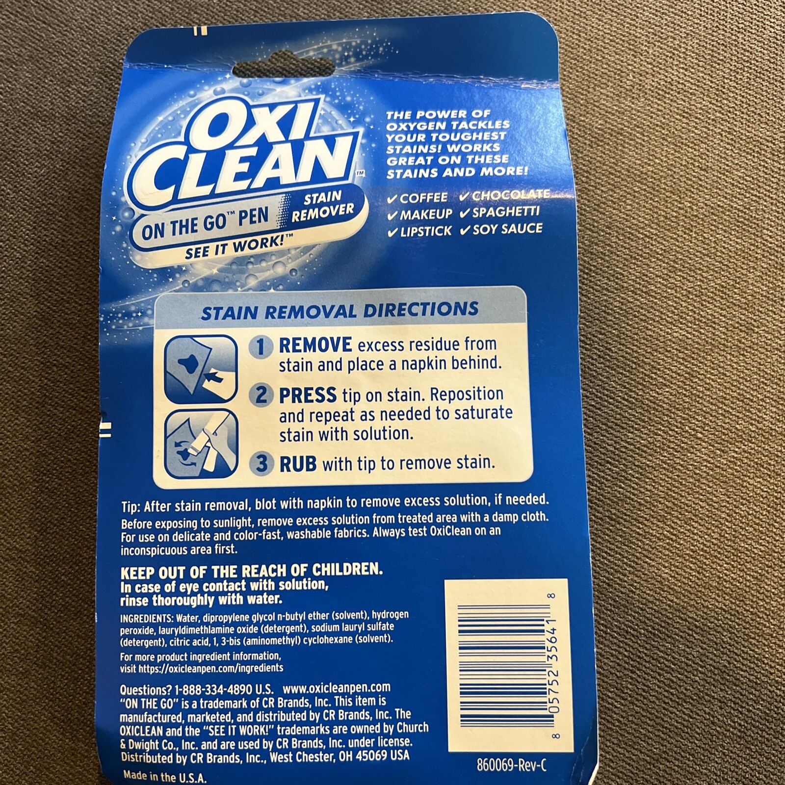OxiClean On The Go Stain Remover Pen for Clothes and Fabric, to Go Instant Stain