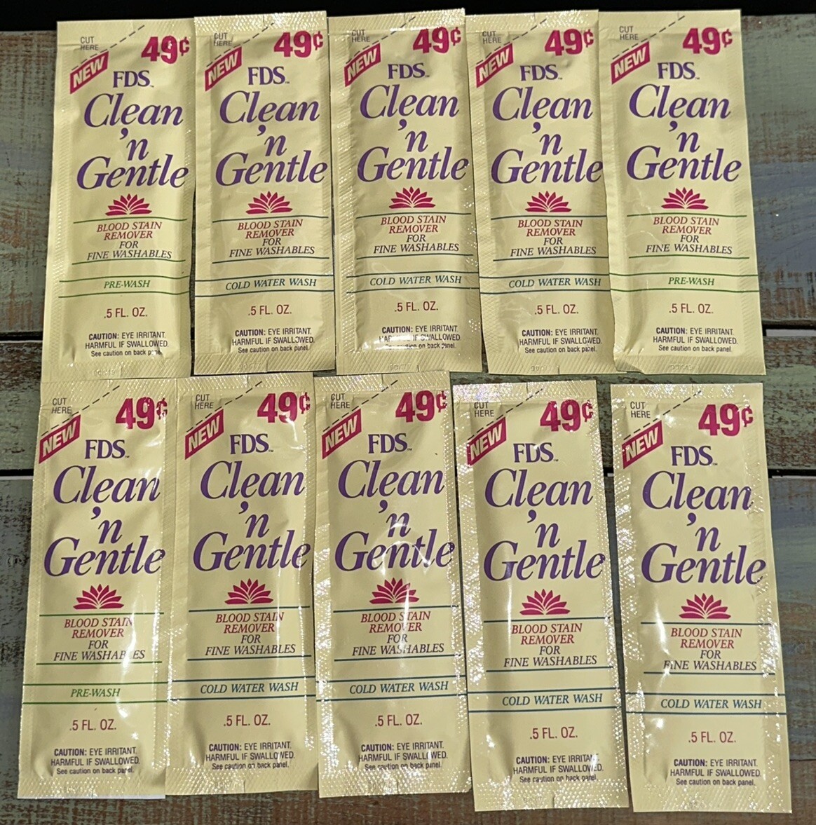 FDS Clean ‘n Gentle Blood Stain Remover Wash for Fine Laundry Lingerie 10 Packs