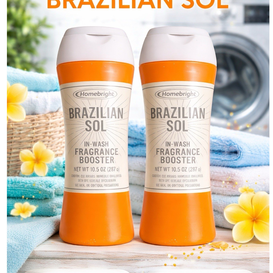 Homebright Brazilian Sol In-Wash Fragrance Booster 2 Pack 10.5 oz Fresh Scent