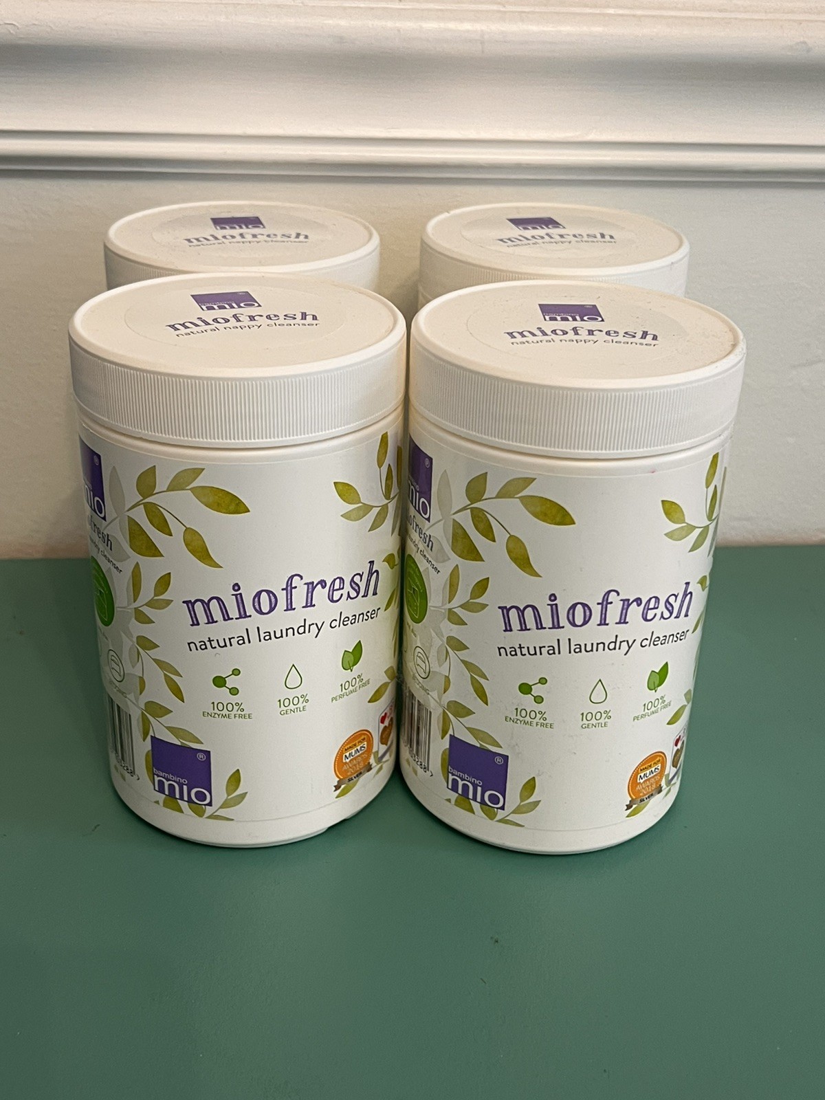 Lot Of 4 – 750g Bambino Mio Miofresh Natural Laundry Cleanser – Perfume Free