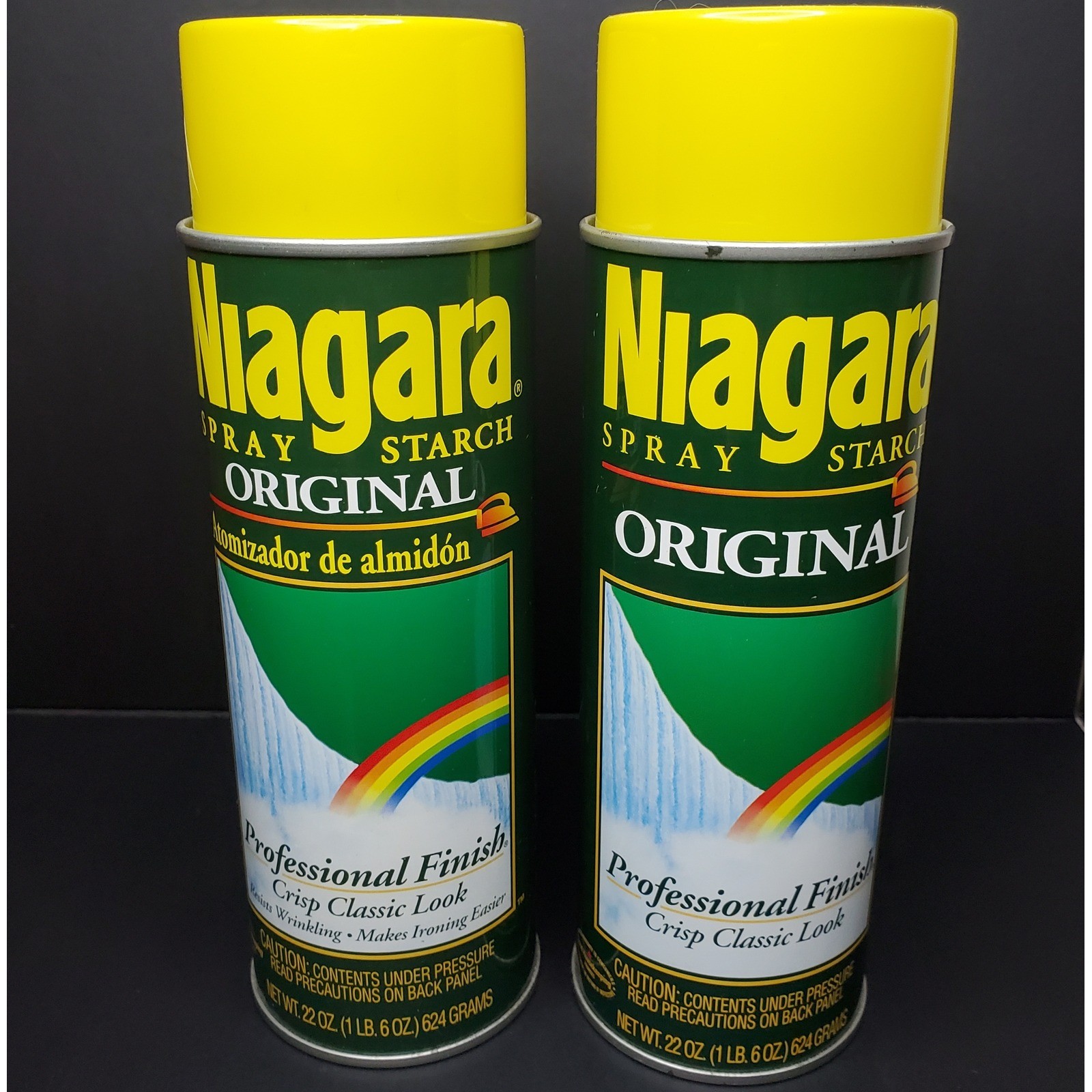 2 Vtg Niagara Original Spray Starch Professional Finish Crisp Classic Look 22 oz