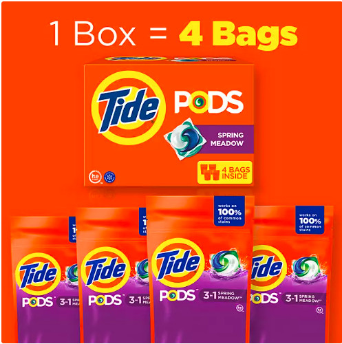 Tide PODS Laundry Detergent Pacs, Spring Meadow, 156 ct. Free Shipping