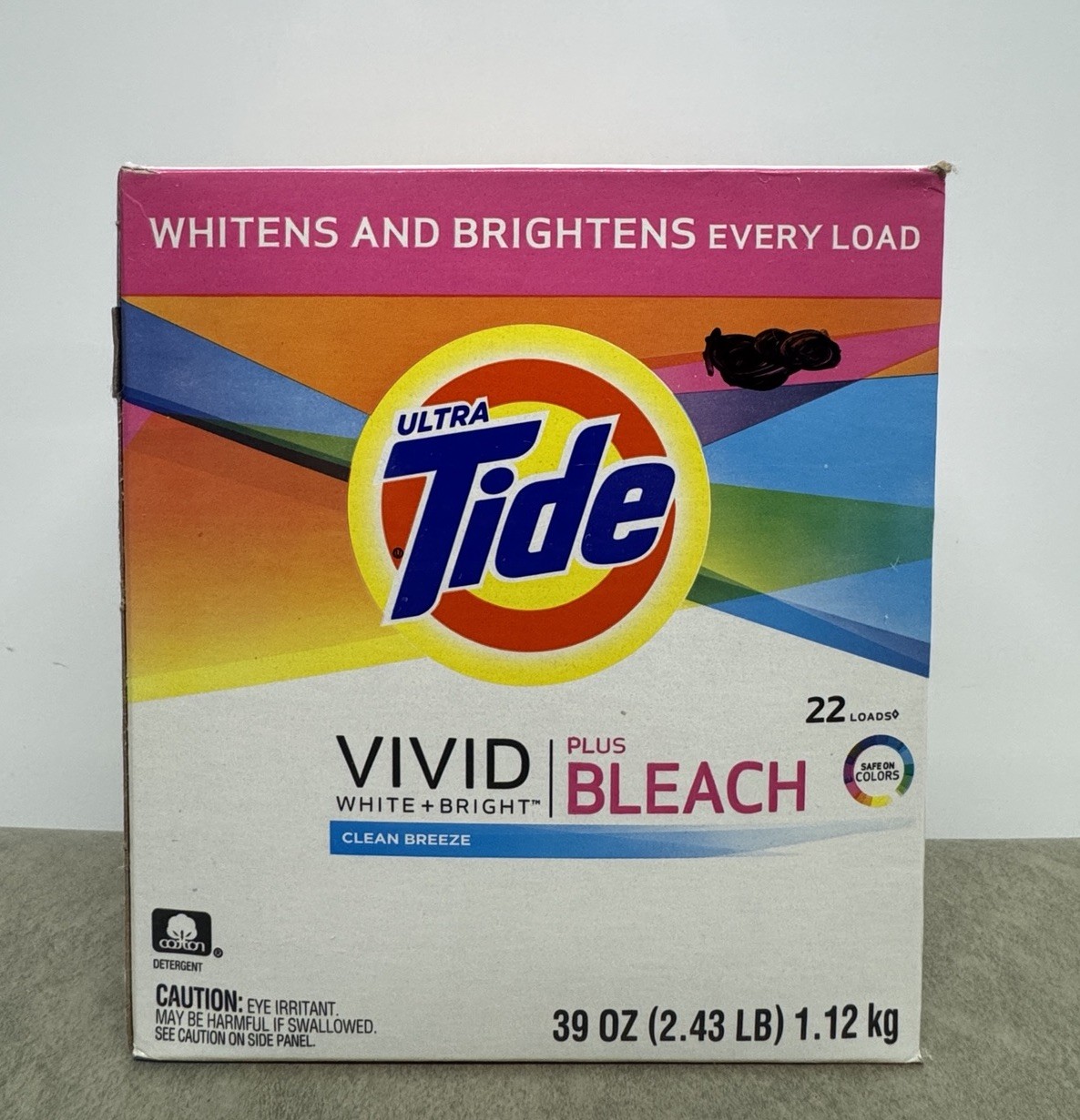 Tide Ultra Vivid White Bright w/Bleach Powder Laundry Detergent 39oz