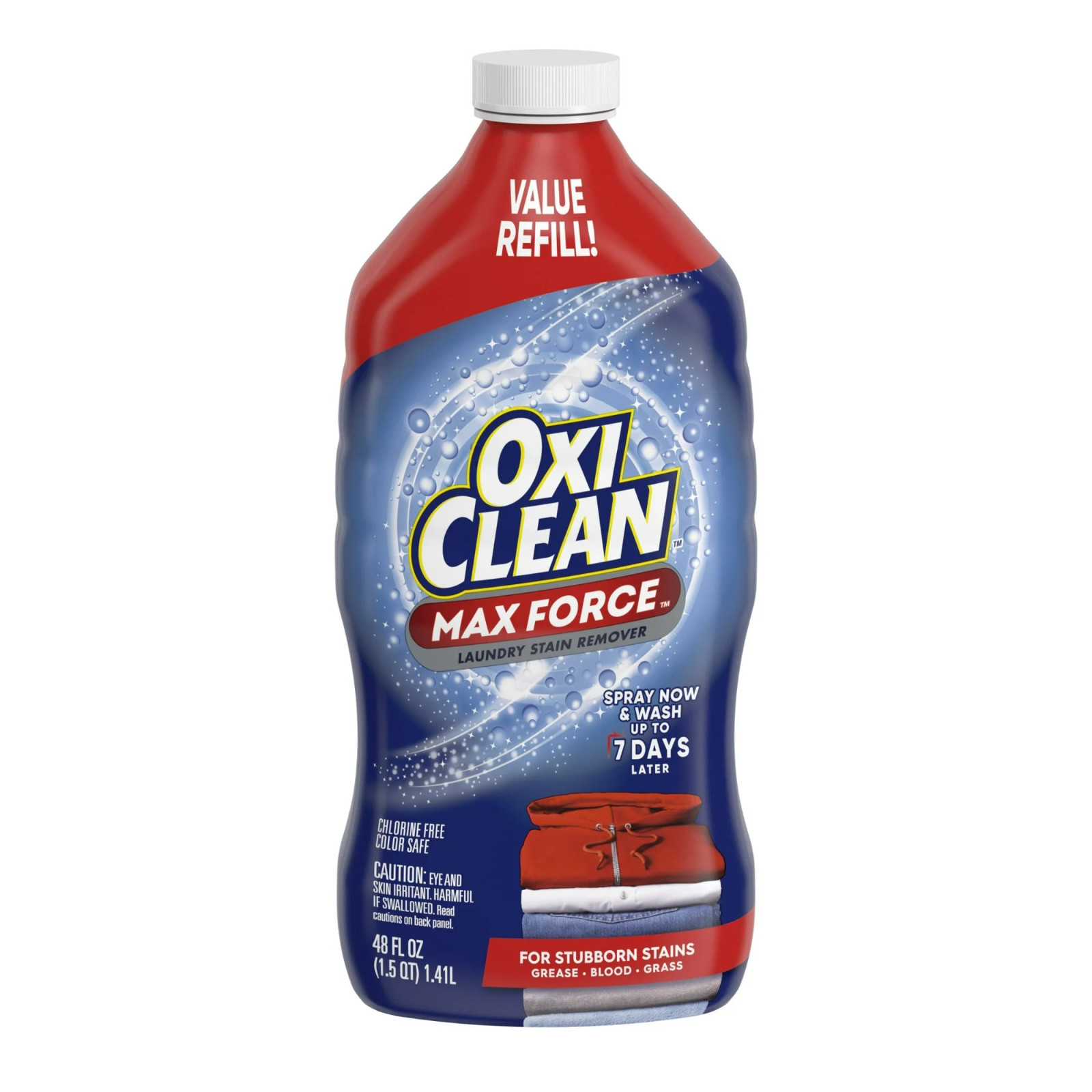 OxiClean Max Force Laundry Stain Remover Spray Refill, 48 fl oz