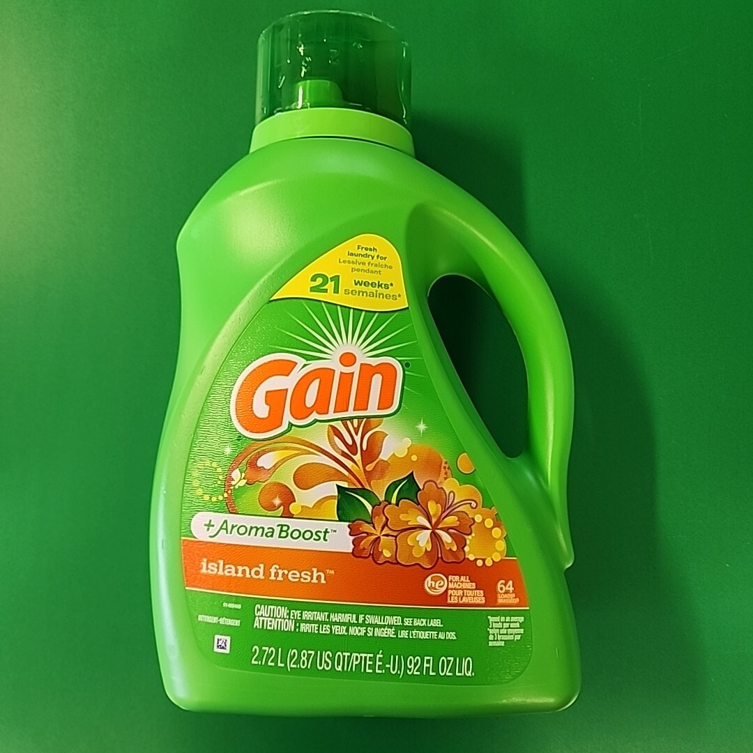 Gain Aroma Boost Island Fresh 64 Loads Laundry Detergent 92oz For All Machines