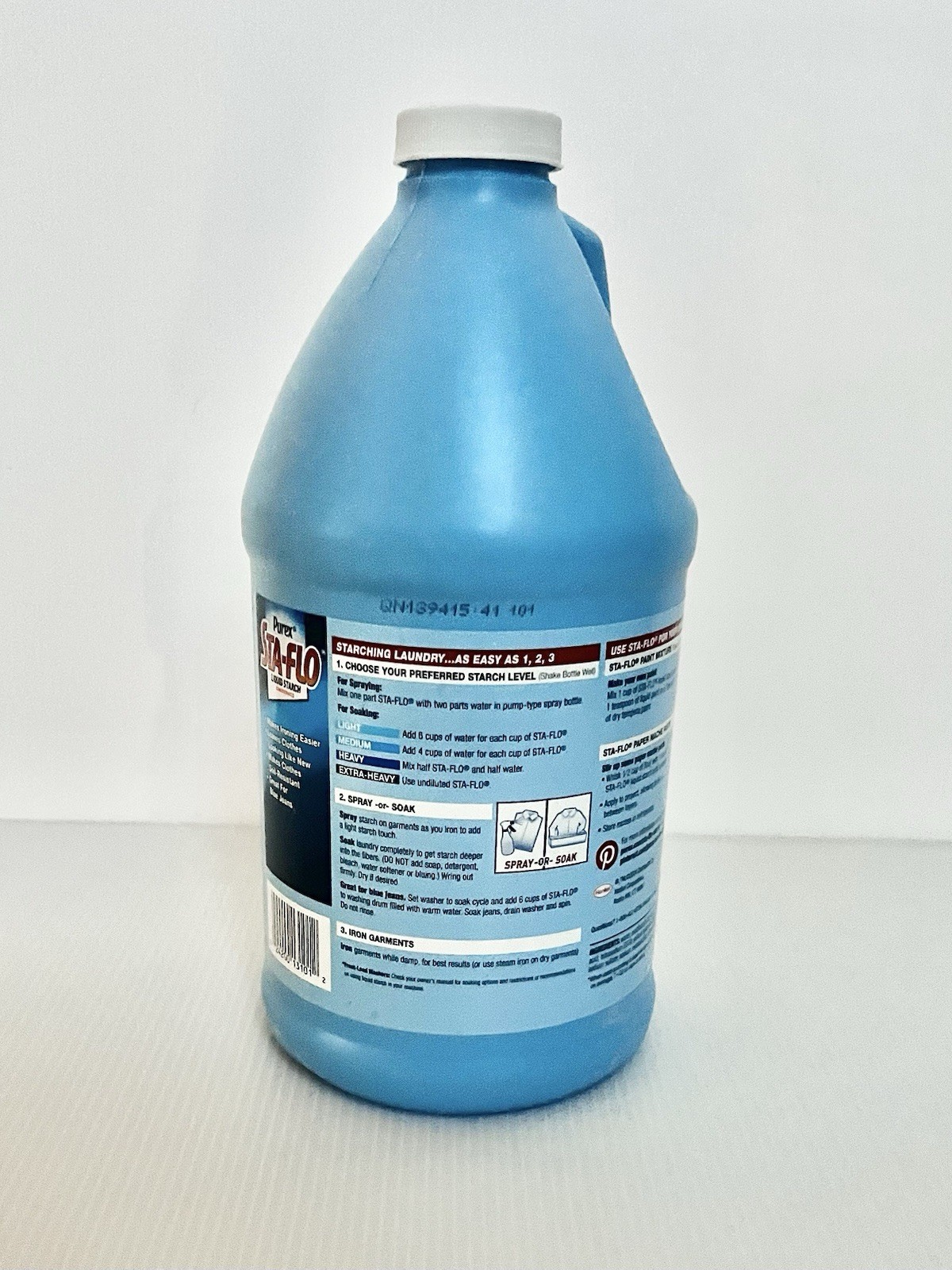 (1) Sta-Flo Liquid Starch 64 Oz Concentrated Great For Crafts & Laundry