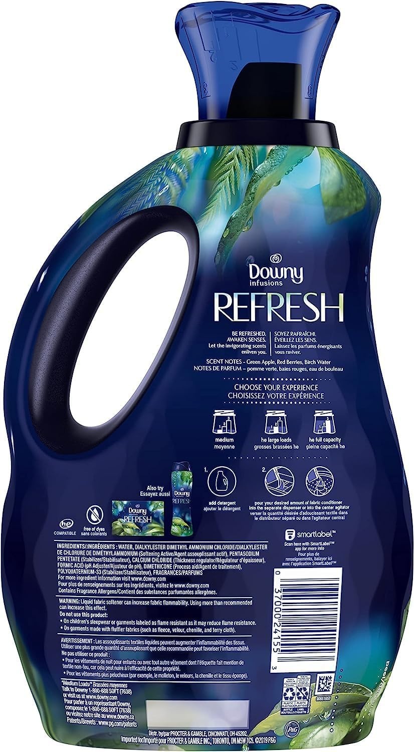 56 Fl Oz Infusions Fabric Softener with Birch Water for Cozy, Fresh Laundry